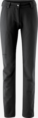 Maier Sports Outdoor Pants in Black: front