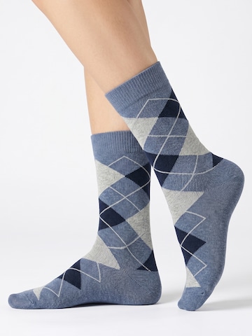 footstar Socken 'Ringel'‌‌‌‌‌ in Blau