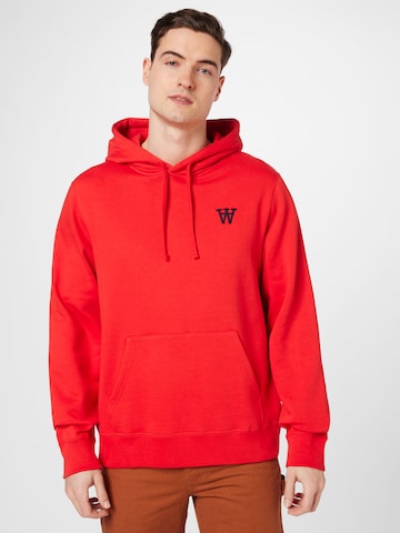 WOOD WOOD Sweatshirt 'Ian' in Rot: predná strana