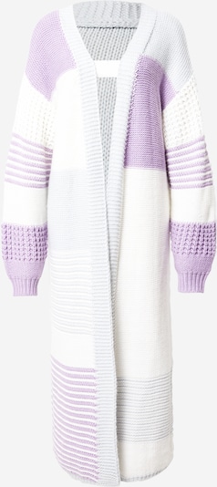 florence by mills exclusive for ABOUT YOU Manteau en tricot 'May' en bleu clair / violet / blanc, Vue avec produit