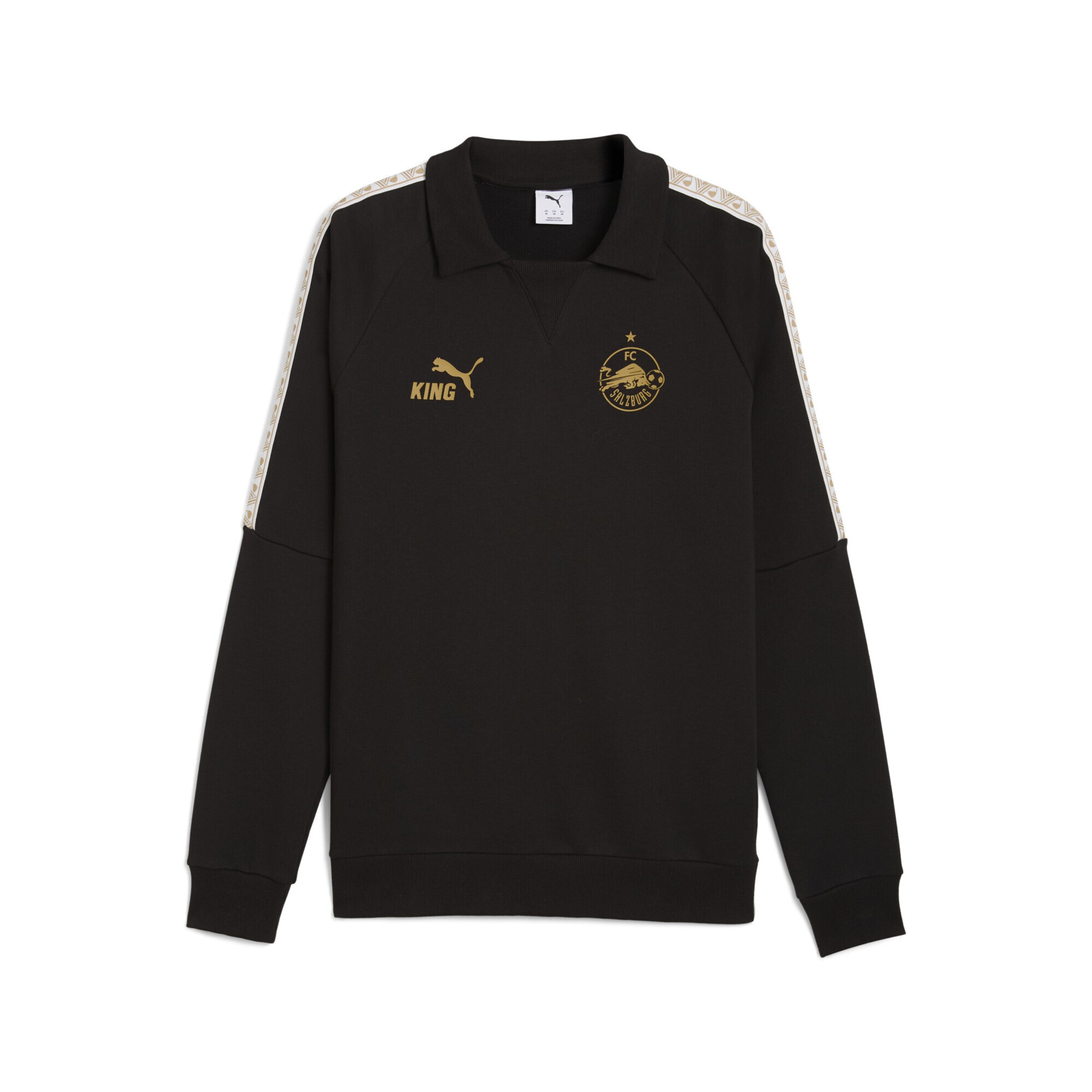 PUMA Sportsweatshirt 'FC Red Bull Salzburg King' in Zwart: voorkant