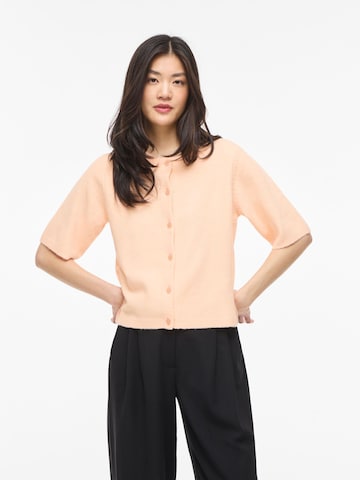 VILA Gebreid vest 'VILiga' in Roze: voorkant