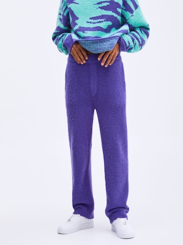 Smiles Loose fit Pants 'Nino' in Purple: front