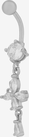 Akzent Piercingschmuck 'Zirkonia' in Silber: Vorderseite