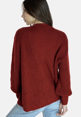 Elara Gebreid vest in Rood