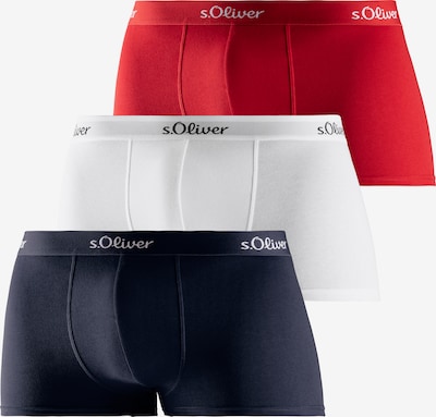 s.Oliver Bokserishortsit värissä punainen / musta / valkoinen, Tuotenäkymä