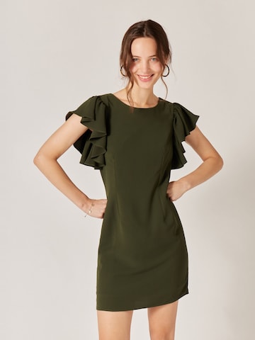 Robe de cocktail 'Lenipraza' NAF NAF en vert : devant