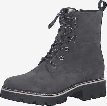 TAMARIS Lace-Up Ankle Boots in Grey: front