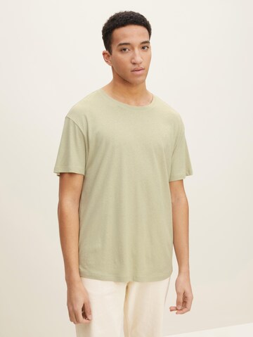 T-Shirt TOM TAILOR DENIM en vert : devant