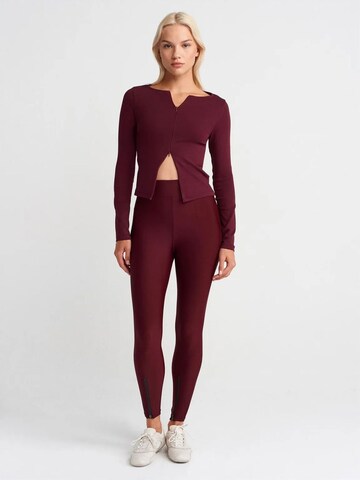 Skinny Leggings 'Gamaschen' Dilvin en rouge : devant