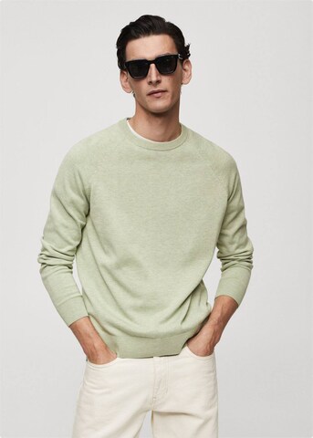 MANGO MAN Pullover 'Ten' i grøn: forside