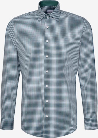 SEIDENSTICKER Slim fit Button Up Shirt in Green: front