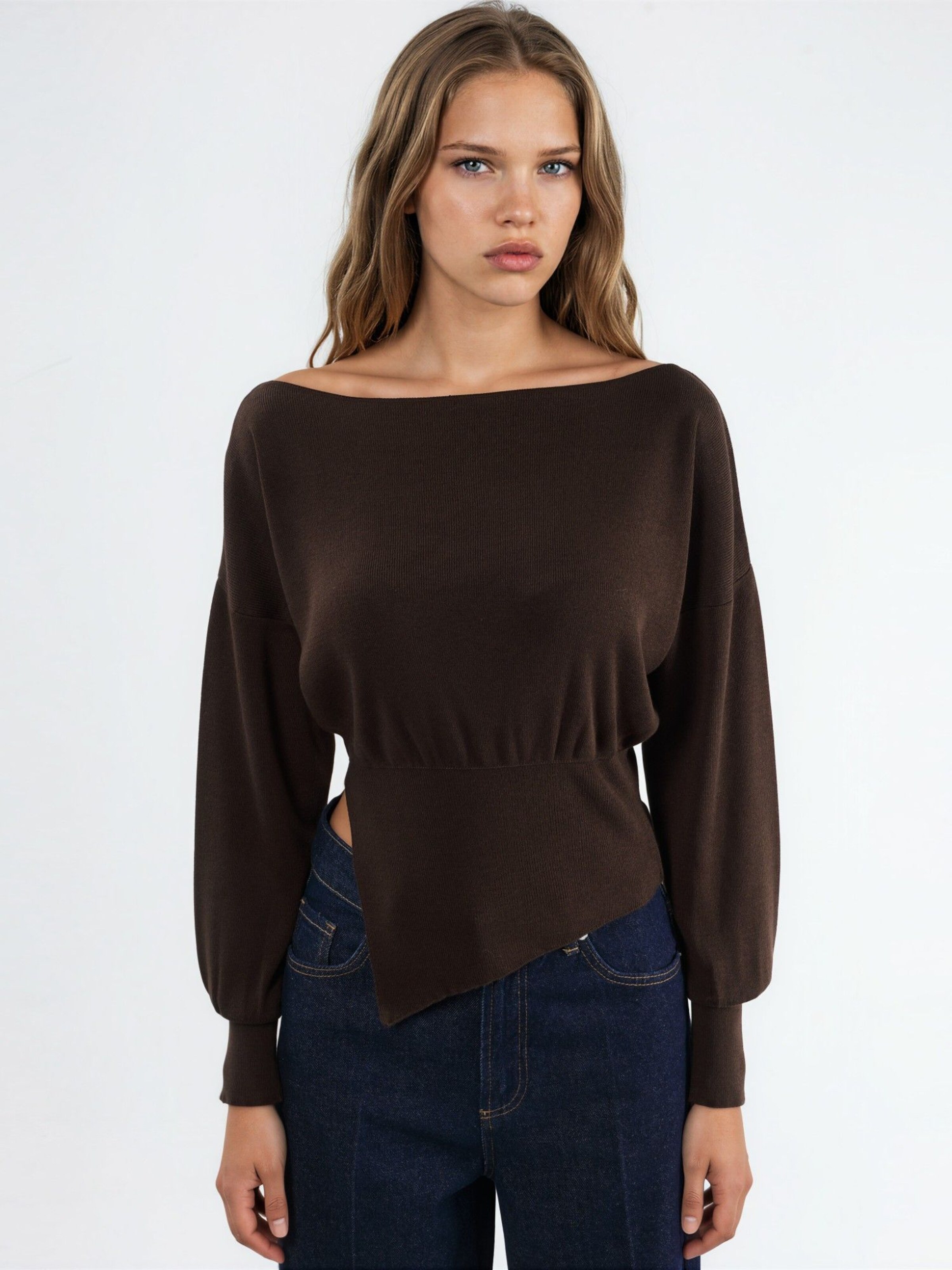 Pull-over Hiccup en marron : devant