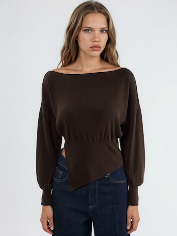 Pull-over Hiccup en marron : devant