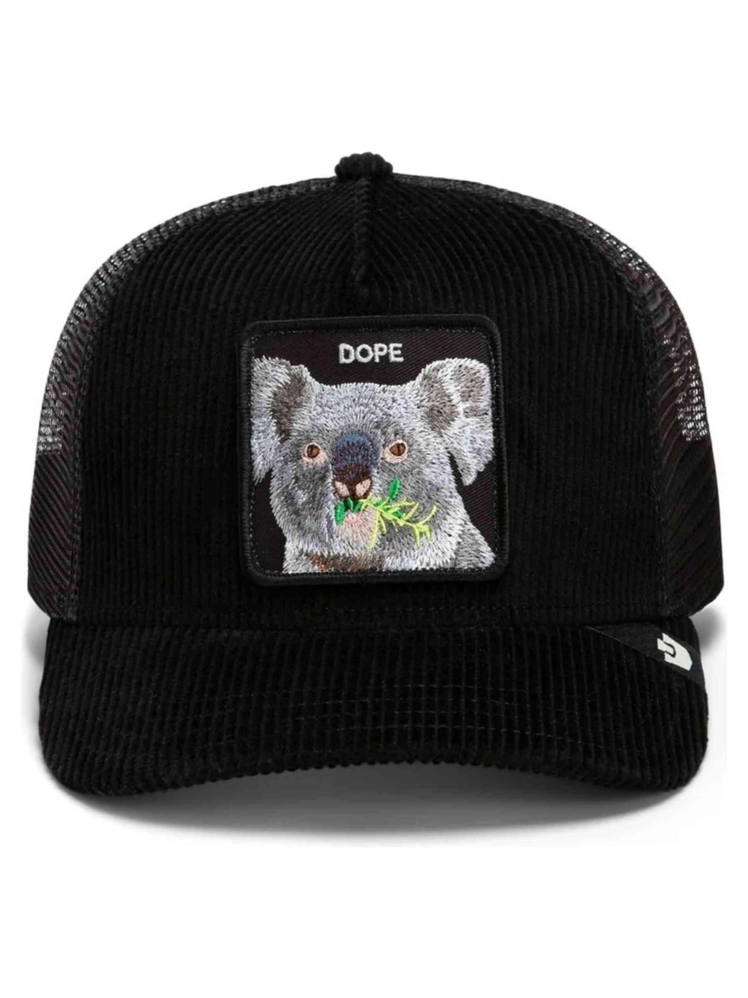 GOORIN Bros. Pet 'Gorra goorin bros negra pana koala cordury dope trucker cap' in Zwart: voorkant