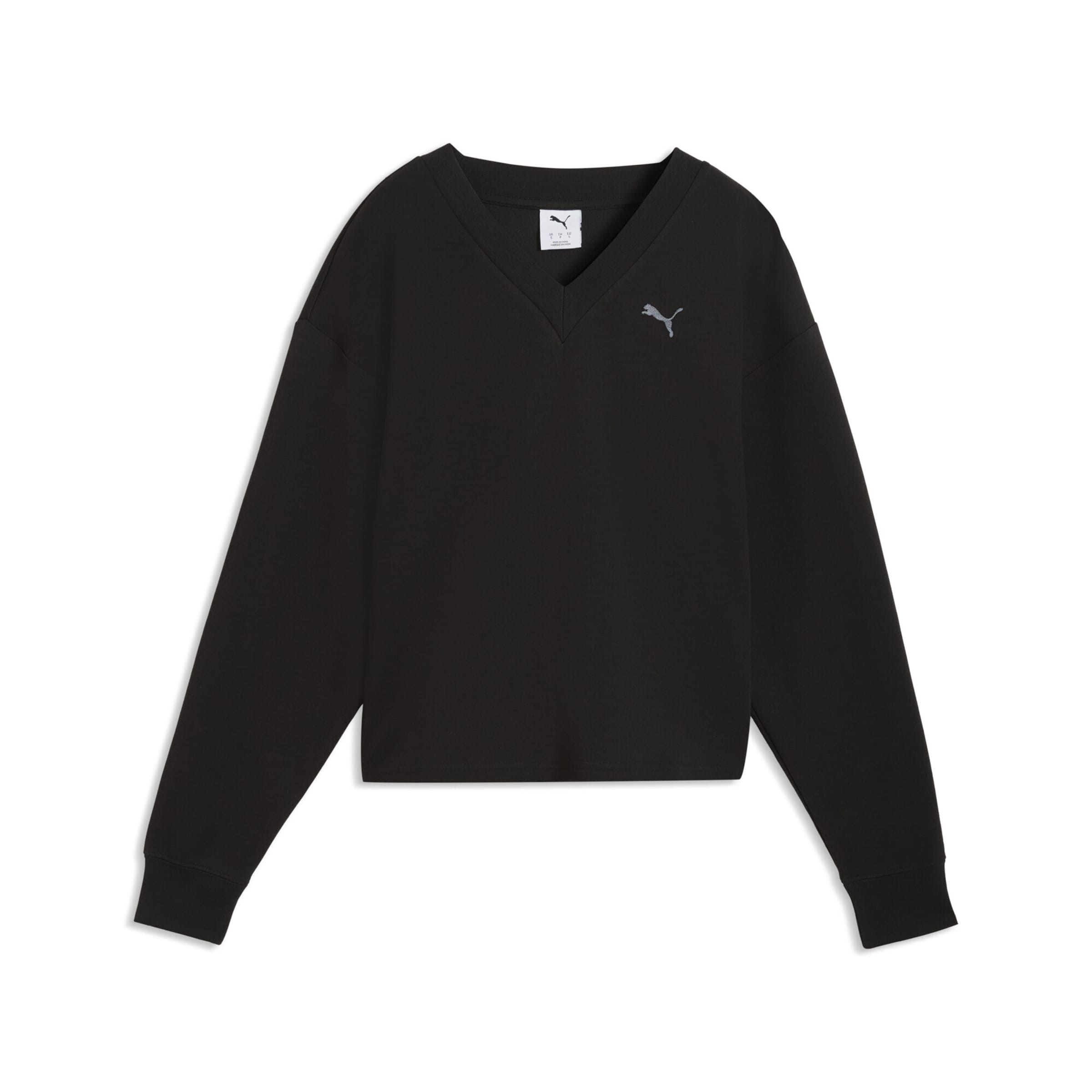 PUMA Sweatshirt 'Essentials Elevated' in Black: front