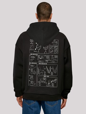 F4NT4STIC Sweatshirt 'Looney Tunes Bugs Bunny Construction' in Black: front