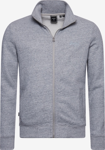 Superdry Zip-Up Hoodie in Grey: front