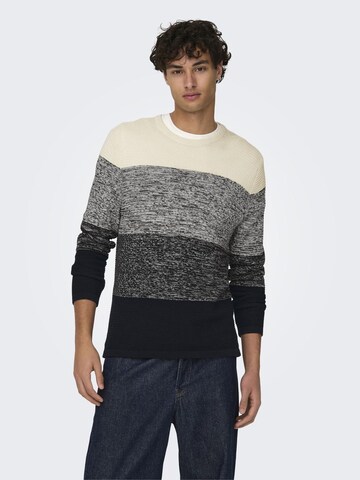 Only & Sons Sweater in Grey: front