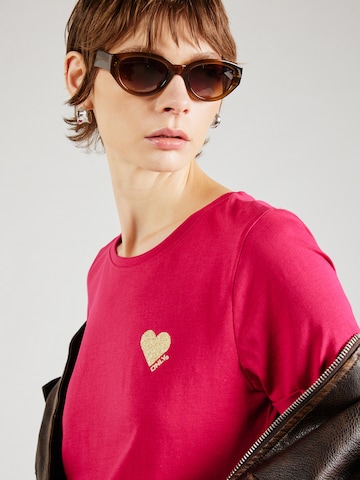 ONLY T-Shirt 'ONLKita' in Pink
