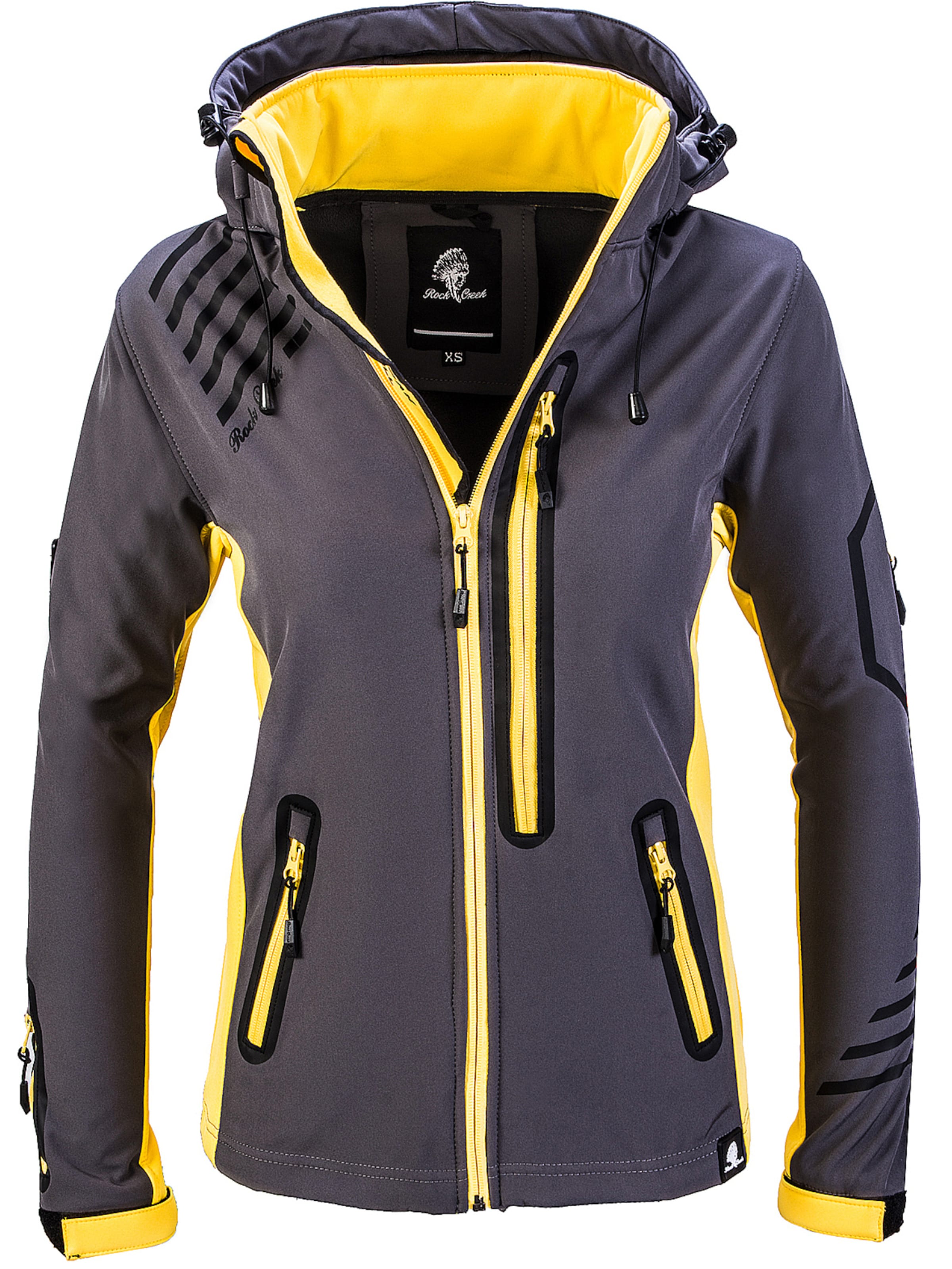 Rock Creek Outdoorjacke in Grau: Vorderseite