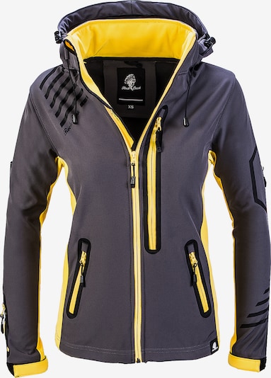 Rock Creek Outdoorjacke in gelb / dunkelgrau, Produktansicht