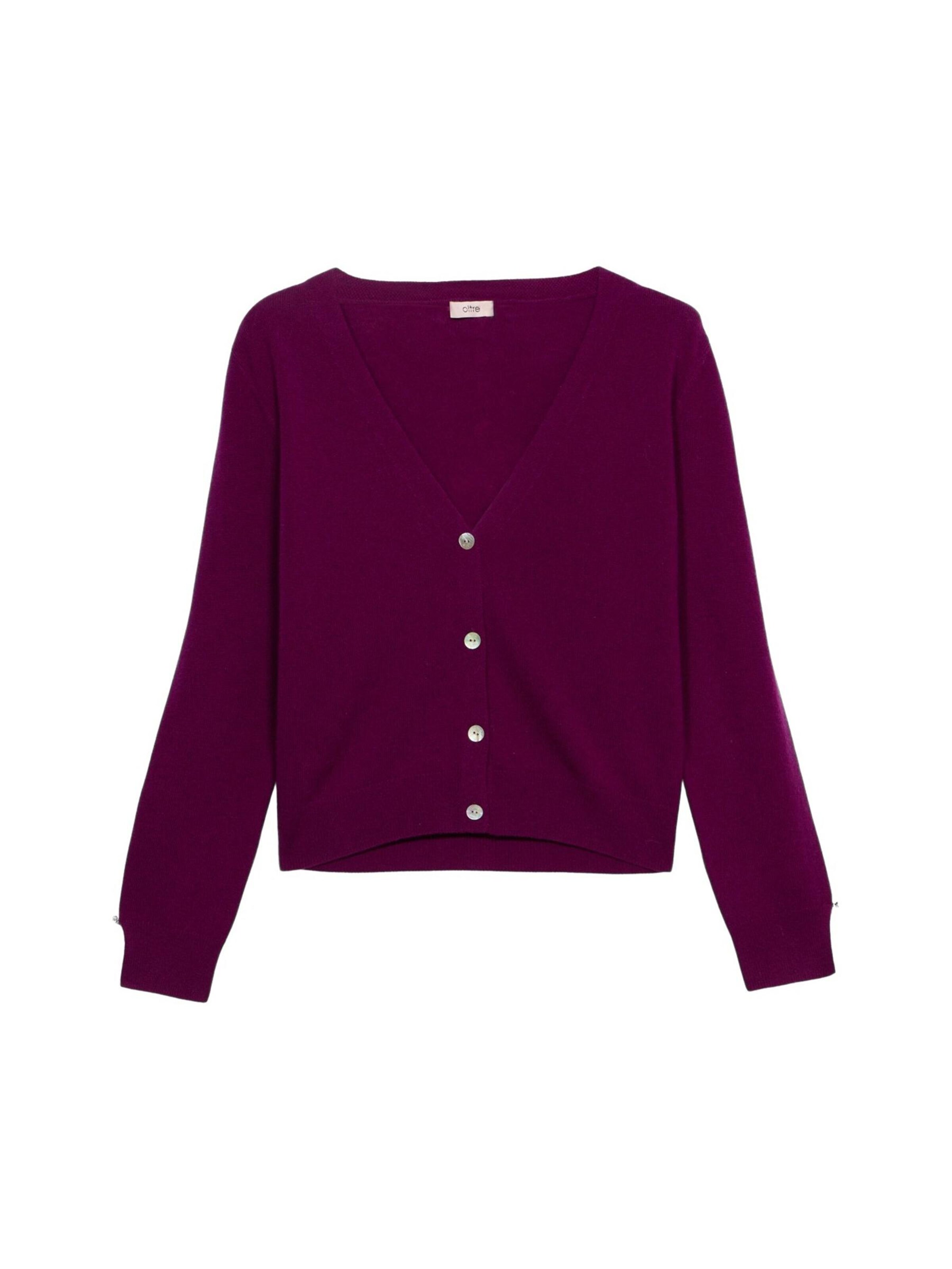 oltre Gebreid vest in Lila: voorkant