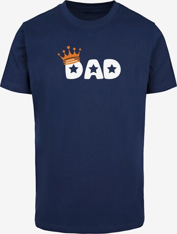 Maglietta 'Fathers Day - King Dad' di Merchcode in blu: frontale