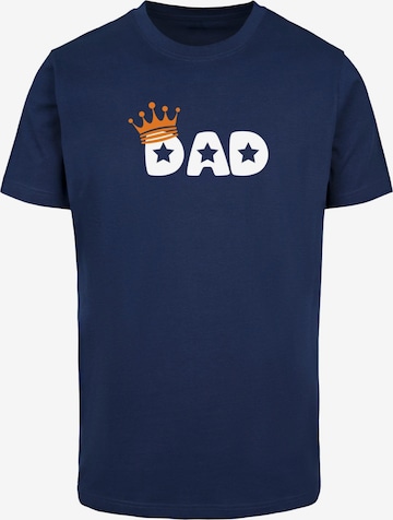 Merchcode T-Shirt 'Fathers Day - King Dad' in Blau: Vorderseite