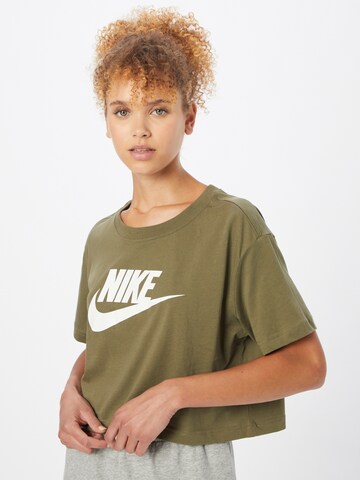 Nike Sportswear Shirt in Groen: voorkant