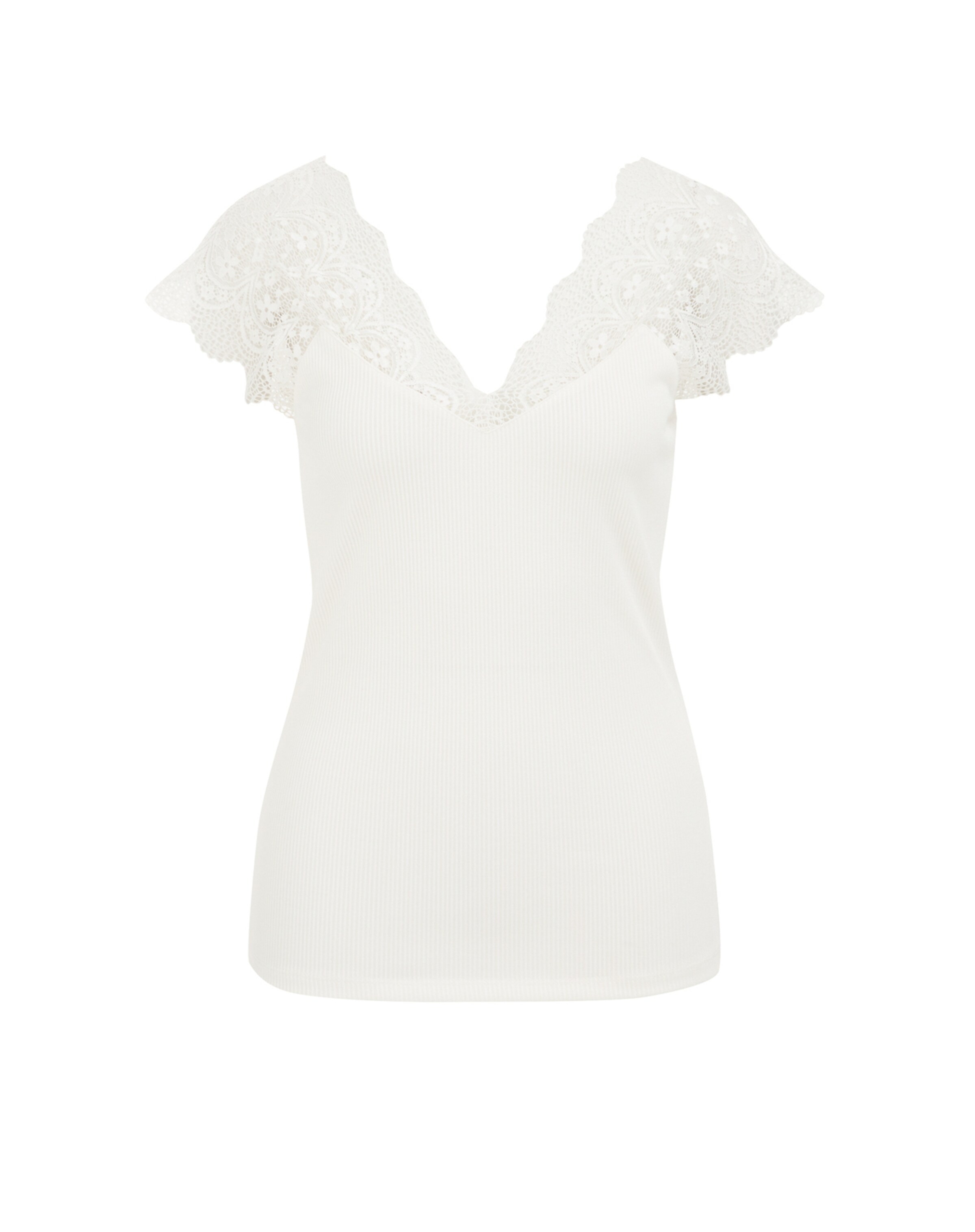 Top di WE Fashion in bianco: frontale
