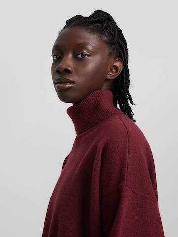 Pull-over Bershka en rouge