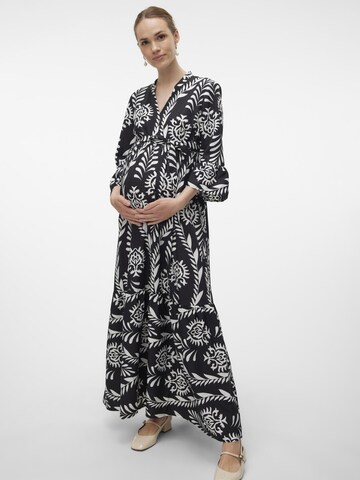 Vero Moda Maternity Shirt dress in Black: front