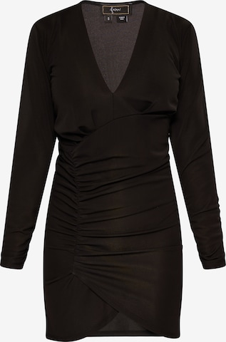 Robe de cocktail faina en noir : devant