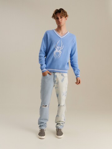 About You x Nils Kuesel Sweater 'Elia' in Blue