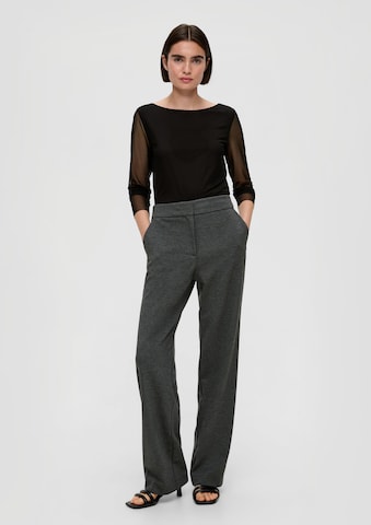 Wide Leg Pantalon à plis s.Oliver BLACK LABEL en gris