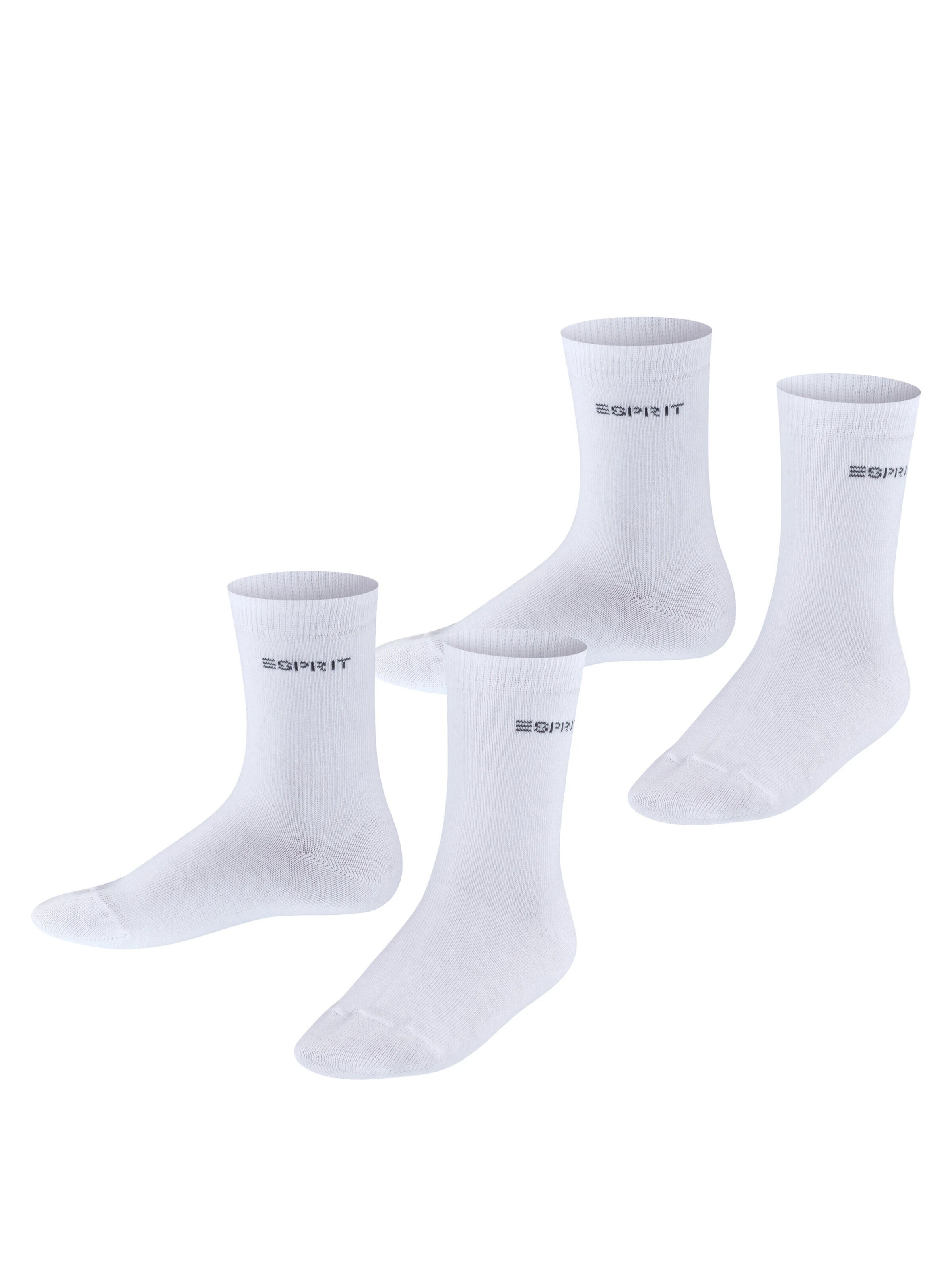 ESPRIT Socks 'Foot Logo 2-Pack' in White: front