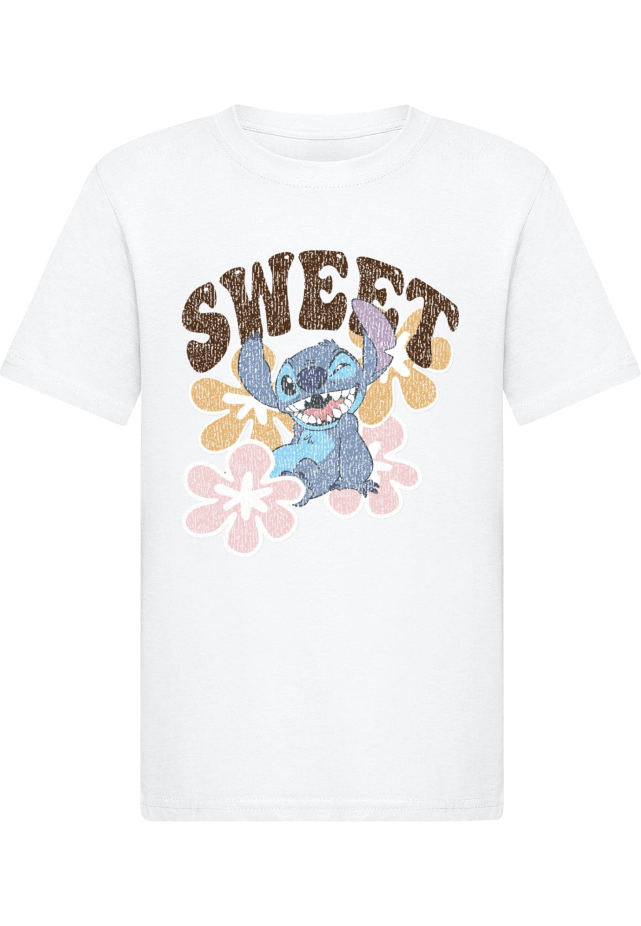 ABSOLUTE CULT T-Shirt 'Lilo And Stitch - Sweet 2.0' in Weiß: Vorderseite