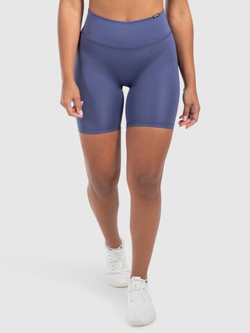 Skinny Pantalon de sport Smilodox en bleu : devant