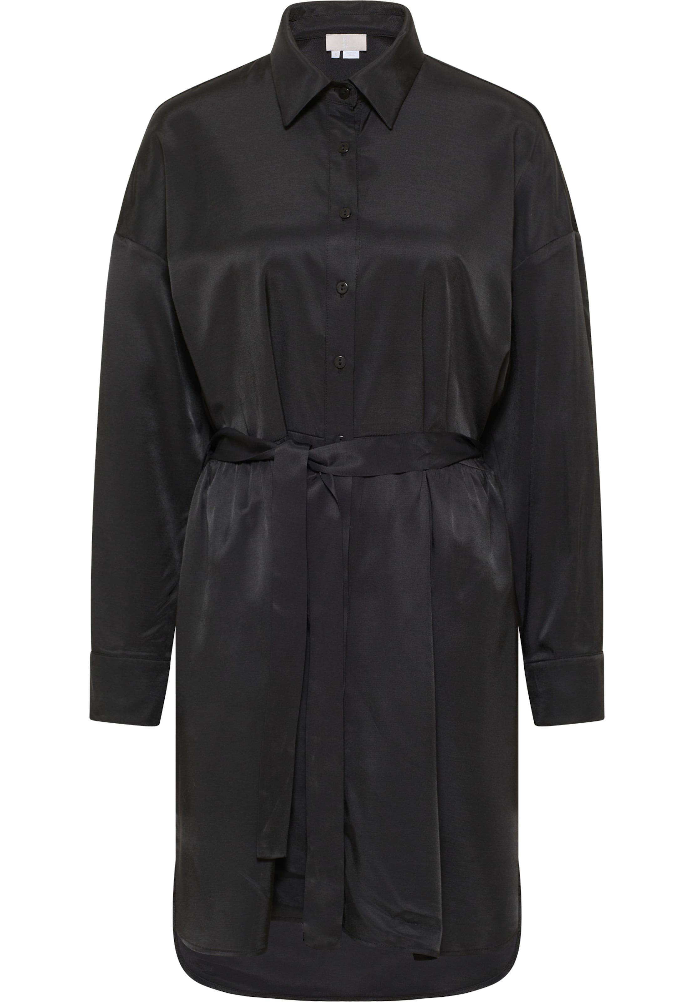 RISA Blusenkleid in Schwarz: Vorderseite
