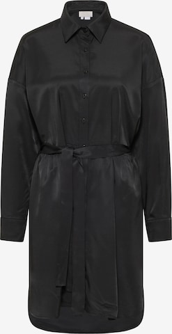 RISA Shirt Dress in Black: front