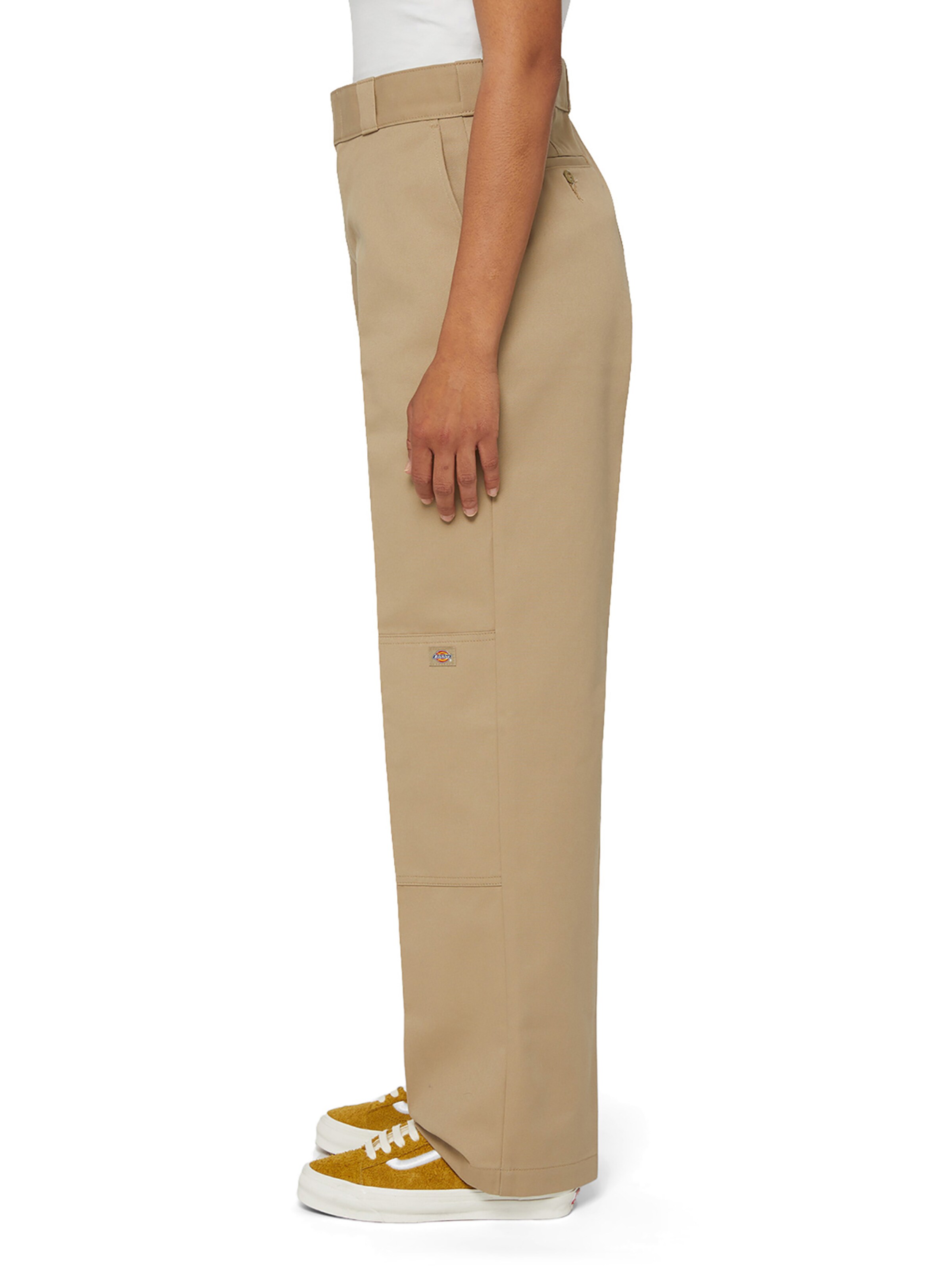 DICKIES Wide leg Trousers with creases in Beige