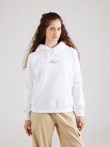 Calvin Klein Jeans Regular Sweatshirt in White: front