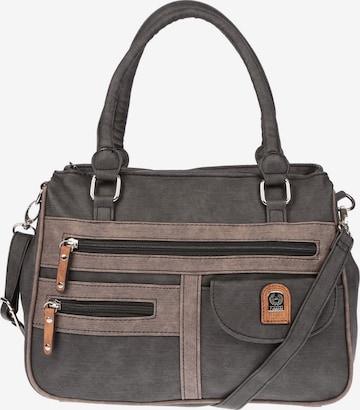 Christian Wippermann Handtasche 'Große Damen Tasche Umhängetasche Schultertasche' in Grau: Vorderseite