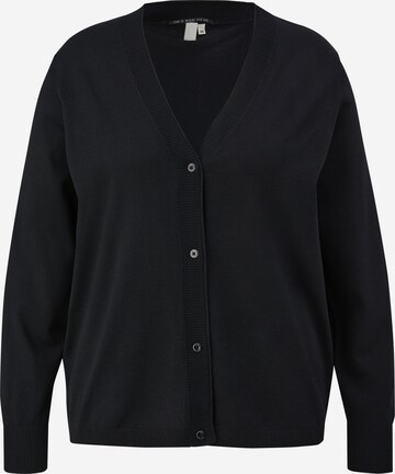 QS Knit Cardigan in Black: front