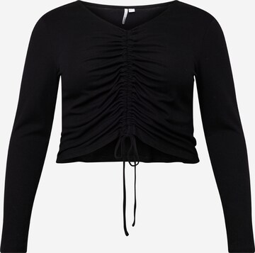 ONLY Curve Μπλουζάκι 'SHIA' σε μαύρο: μπροστά