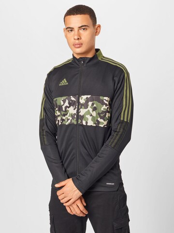 ADIDAS SPORTSWEAR Trainingsjack 'Tiro' in Zwart: voorkant