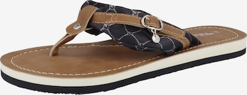 TAMARIS Teenslipper in Blauw: voorkant