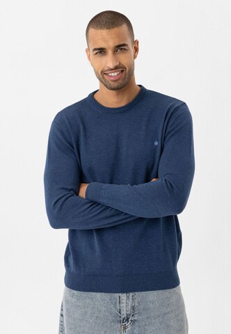 Anou Anou Sweater'Soriro' in Blau: Vorderseite