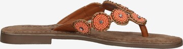 LAZAMANI T-Bar Sandals in Orange